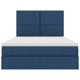Letto con contenitore e LED con led Blu 140 x 200 cm Poliestere