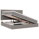 Letto con luci a strisce a LED Talpa 200 x 200 cm Tessuto