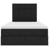 Letto con contenitore e LED Nero 120 x 190 cm Poliestere