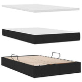 Letto con contenitore e LED Nero 120 x 190 cm Poliestere