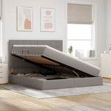 Letto con contenitore LED e materasso Tortora 160 x 200 cm