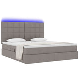 Letto con contenitore LED e materasso Tortora 160 x 200 cm