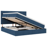 Letto con luci a strisce a LED Blu 180 x 200 cm Tessuto