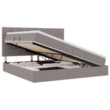 Letto con luci a strisce a LED Talpa 200 x 200 cm Tessuto