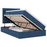 Letto con contenitore e LED con led Blu 120 x 200 cm Poliestere