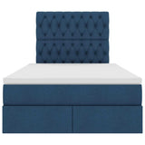 Letto con contenitore e LED con led Blu 120 x 200 cm Poliestere