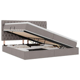 Letto con luci a strisce a LED Talpa 200 x 200 cm Tessuto