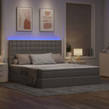 Letto con luci a strisce a LED Talpa 160 x 200 cm Tessuto