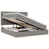 Letto con luci a strisce a LED Talpa 160 x 200 cm Tessuto