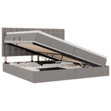 Letto con luci a strisce a LED Talpa 200 x 200 cm Tessuto