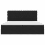 Letto con contenitore e LED Nero 200 x 200 cm Velluto