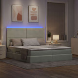Letto con testiera Grigio chiaro 180 x 200 cm Velluto