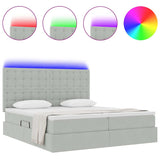 Letto con testiera Grigio chiaro 180 x 200 cm Velluto