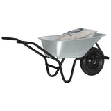 Carriole Argento e Nero 141 x 60 x 57 cm Acciaio