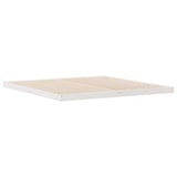 Struttura letto a terra Bianco 213,5 x 204 x 9 cm Pino massello