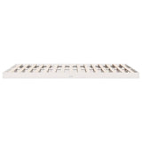 Struttura letto a terra Bianco 213,5 x 204 x 9 cm Pino massello