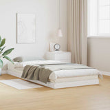 Struttura letto a terra Bianco 90 x 220 cm Pino massello