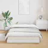 Struttura letto a terra Bianco 90 x 220 cm Pino massello