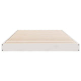 Struttura letto a terra Bianco 90 x 220 cm Pino massello