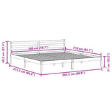 Struttura del letto Marrone 215,5 x 205,5 x 69,5 cm