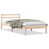 Struttura del letto con testiera Marrone 225,5 x 95,5 x 69,5 cm