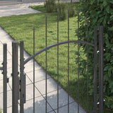 Cancello da giardino con blocco Grigio 100 x 100 cm Acciaio