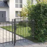 Cancello da giardino con blocco Grigio 100 x 100 cm Acciaio