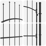 Cancello da giardino Grigio 100 x 125 cm 125 x 100 cm Acciaio