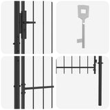 Cancello da giardino Grigio 100 x 125 cm 125 x 100 cm Acciaio