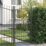 Cancello da giardino Nero 100 x 400 cm Acciaio