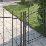 Cancello da giardino Woerden Grigio 150 x 400 cm Acciaio