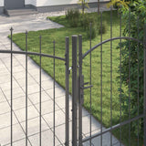 Cancello da giardino Woerden Grigio 175 x 400 cm Acciaio