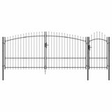 Cancello da giardino Woerden Grigio 175 x 400 cm Acciaio