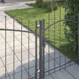 Cancello da giardino Woerden Grigio 125 x 500 cm Acciaio