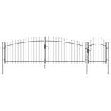 Cancello da giardino Woerden Grigio 125 x 500 cm Acciaio