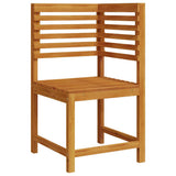 Set Panchina da Giardino 5 pcs Marrone Legno di Acacia Massello