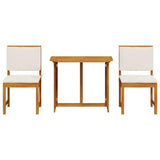Set Bistro da Giardino 3 pcs Marrone Legno di Acacia Massello