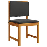 Set Bistro da Giardino 6 pcs Marrone Legno di Acacia Massello