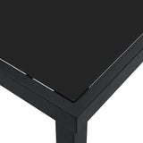 Tavolo da Giardino Nero 200 x 80 x 73 cm Metallo