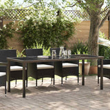 Tavolo da Giardino Nero 200 x 80 x 73 cm Metallo