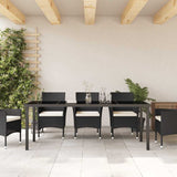 Tavolo da Giardino Nero 200 x 80 x 73 cm Metallo