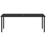 Tavolo da Giardino Nero 200 x 80 x 73 cm Metallo