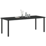 Tavolo da Giardino Nero 200 x 80 x 73 cm Metallo
