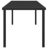Tavolo da Giardino Nero 200 x 80 x 73 cm Metallo