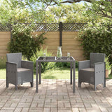 Sedia da Giardino 2 pcs Grigio chiaro 53 x 49 x 85 cm