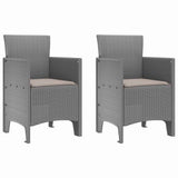 Sedia da Giardino 2 pcs Grigio chiaro 53 x 49 x 85 cm