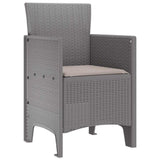 Sedia da Giardino 2 pcs Grigio chiaro 53 x 49 x 85 cm