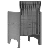 Sedia da Giardino 2 pcs Grigio chiaro 53 x 49 x 85 cm