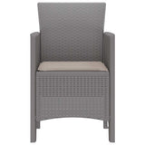 Sedia da Giardino 2 pcs Grigio chiaro 53 x 49 x 85 cm