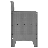 Sedia da Giardino 2 pcs Grigio chiaro 53 x 49 x 85 cm